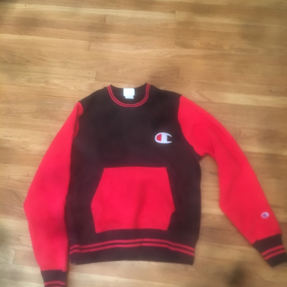 Champion Red & Black Crewneck